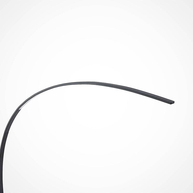 Lindby Stehlampe Bogenlampe LED Kendra schwarz Wohnzimmerlampe dimmbar Aluminium - 4251096592641