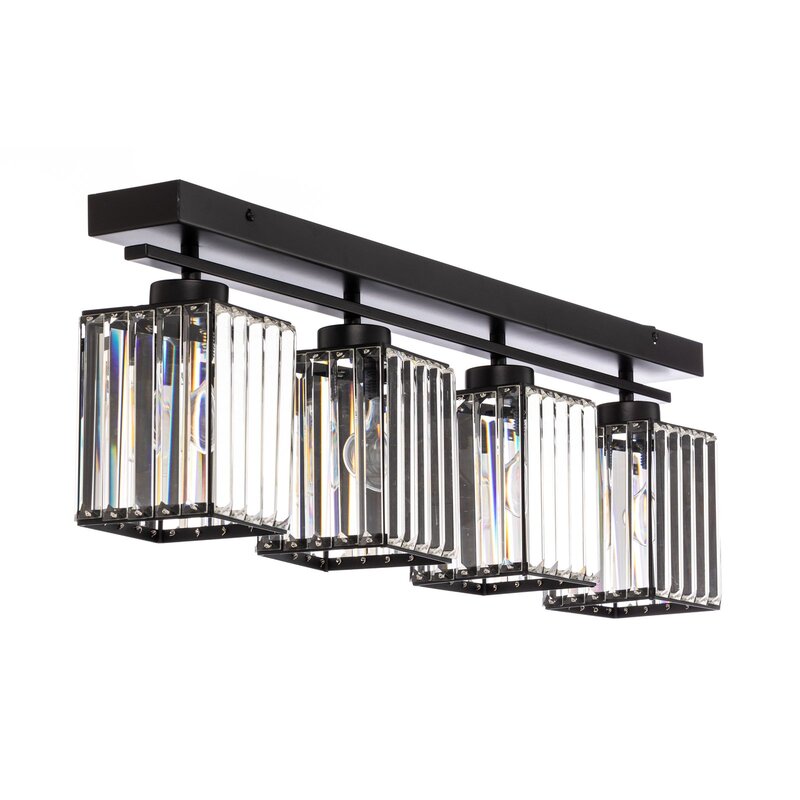 AV-1795-4Y-BSY Deckenleuchte Lampe Balken E27 Kristallglas Eisen SIEHE TEXT/FOTO - 8698957163026