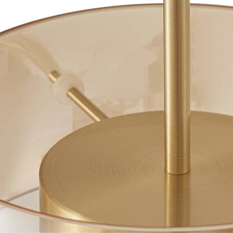 Lucande Hängeleuchte Martis LED Pendelleuchte dimmbar amber schwarz 3-flg - 4255830902734
