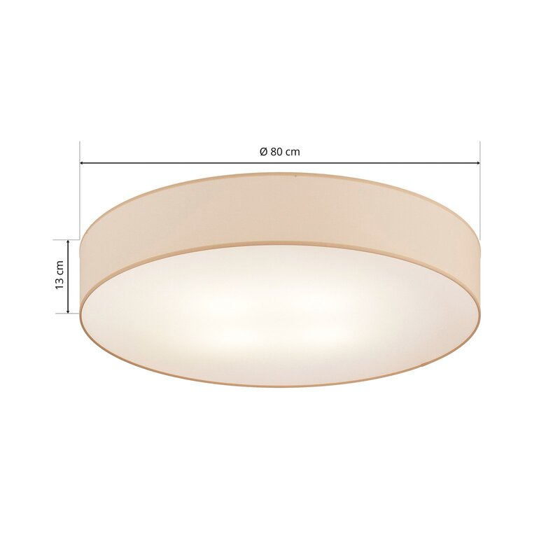 TK Lighting Deckenleuchte  Rondo beige Ø 80 cm SIEHE TEXT/FOTO - 11803561088724