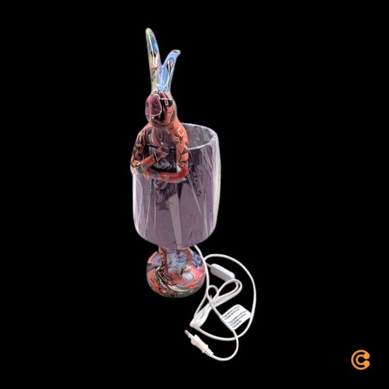 KARE Tischleuchte Animal Rabbit LED Lampe Hase lila bunt 50cm E14 Tischlampe - 4025621566625