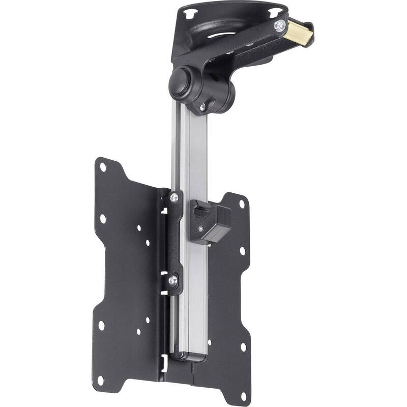 SPEAKA TV-Deckenhalterung 43-94cm neigbar schwenkbar max. 20kg schwarz/silber - 4016138841794