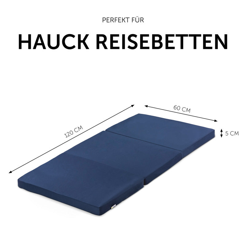 Hauck Reisebettmatratze Sleeper Schaumstoff Faltfunktion Tasche 120 x 60 cm Navy - 4007923890905