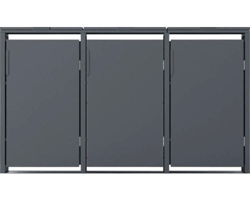 Konsta Mülltonnenbox Mülltonnenbox anthrazit für 3 x 240l Mülltonnen - 4306516693573