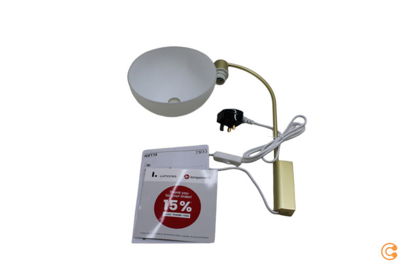 Nordlux Wandleuchte Ellen 20 Kabel Stecker messing weiß Wandlampe Lampe 2 STÜCK - 5704924014116