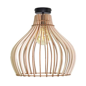 B-Ware Euluna Deckenlampe Barrel Deckenlampe Hängeleuchte Leuchte hängend Schirm Holz