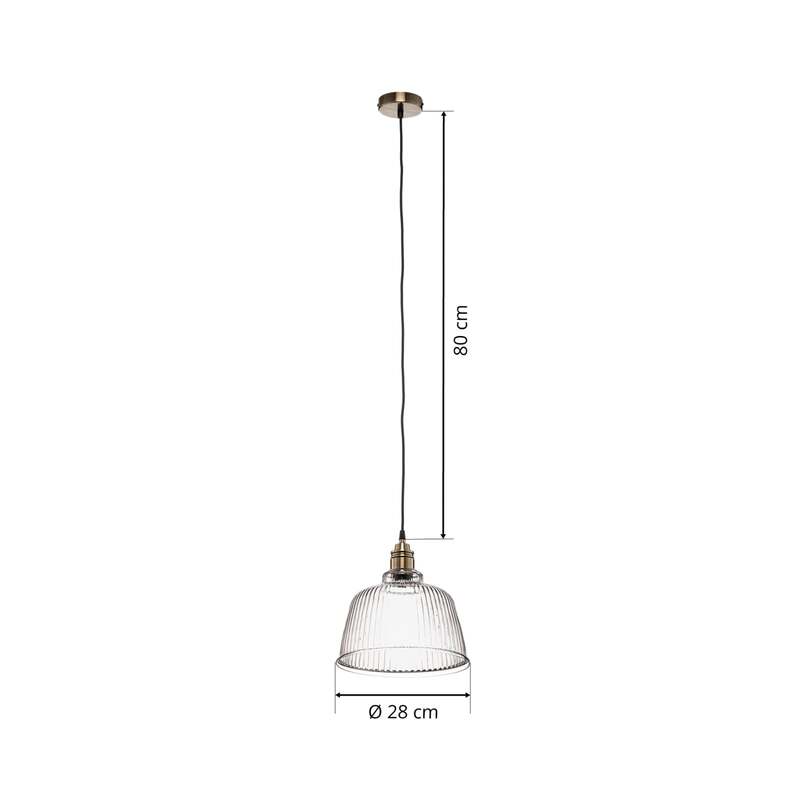 Euluna Hängeleuchte Leana Glas klar LED Hängelampe Lampe Leuchte SIEHE TEXT/FOTO - 4251911796230