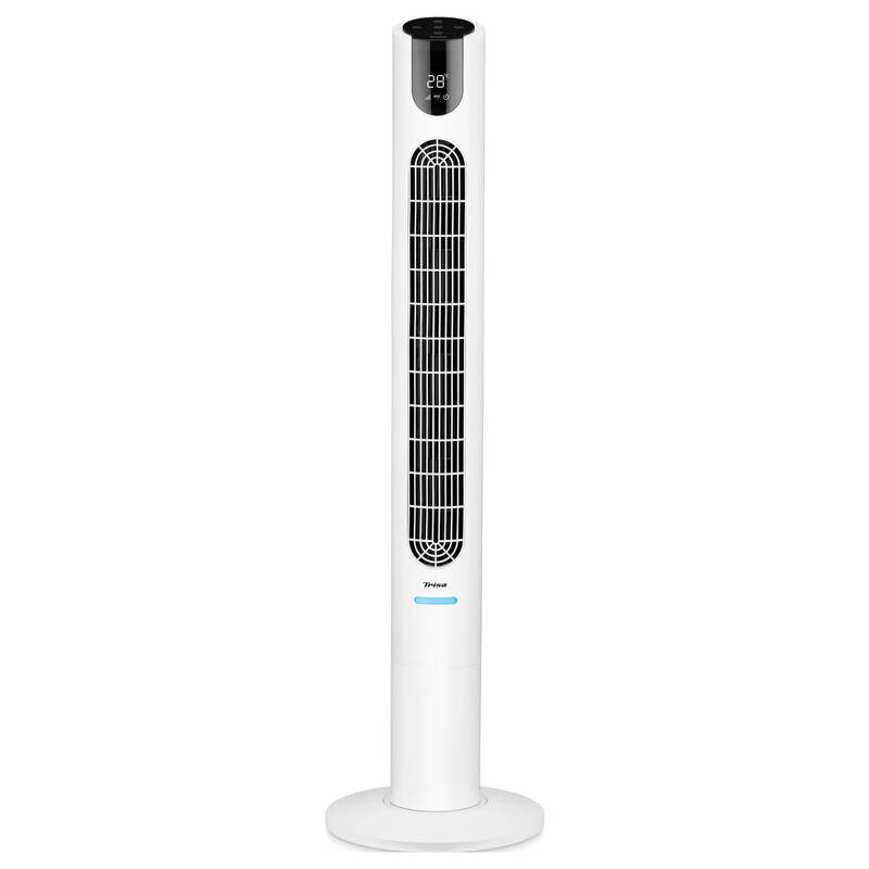 Trisa Turmventilator Ventilator 28W Oszillierend Fernbedienung Weiß Schwarz - 7640306327826