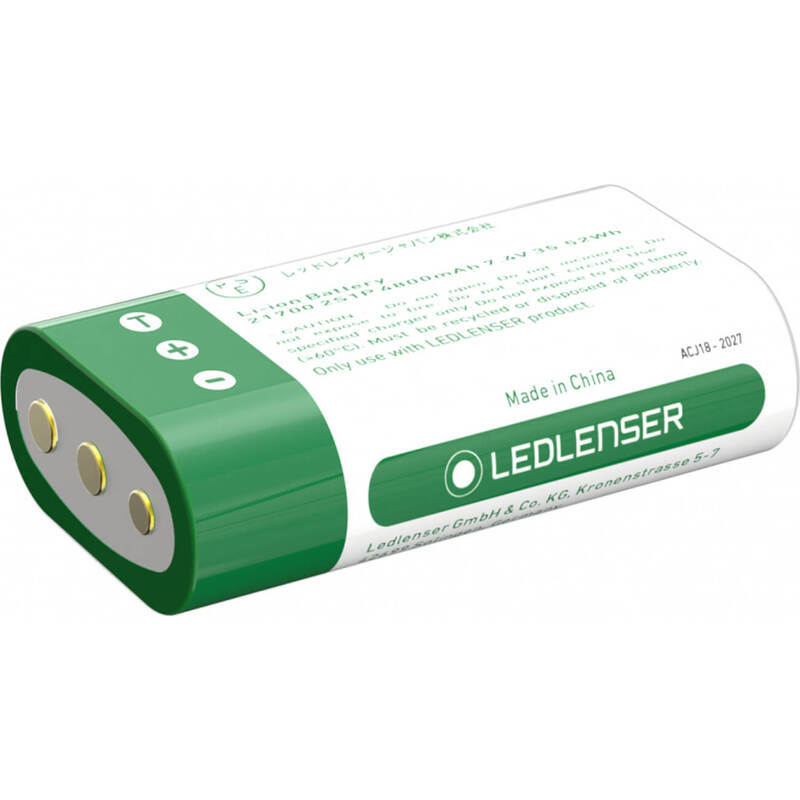 LEDLENSER 7.4 V Lithium-ion Rechargeable Battery Pack, 4.8 Ah - Pack of 1 - 4058205023863