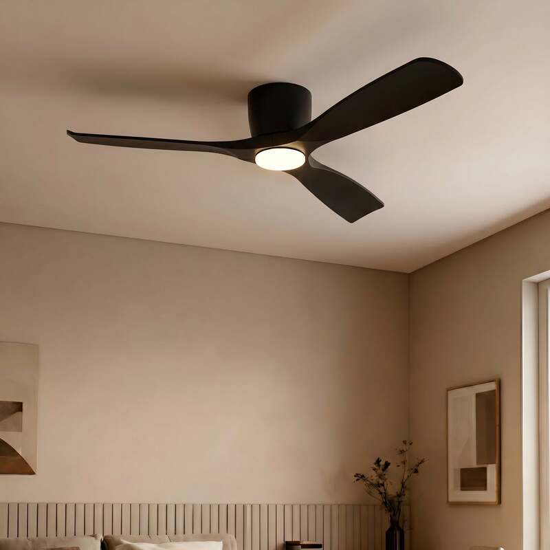 Lucande Deckenventilator Moneno smart schwarz LED Ventilator dimmbar Tuya 131cm - 4251911780048
