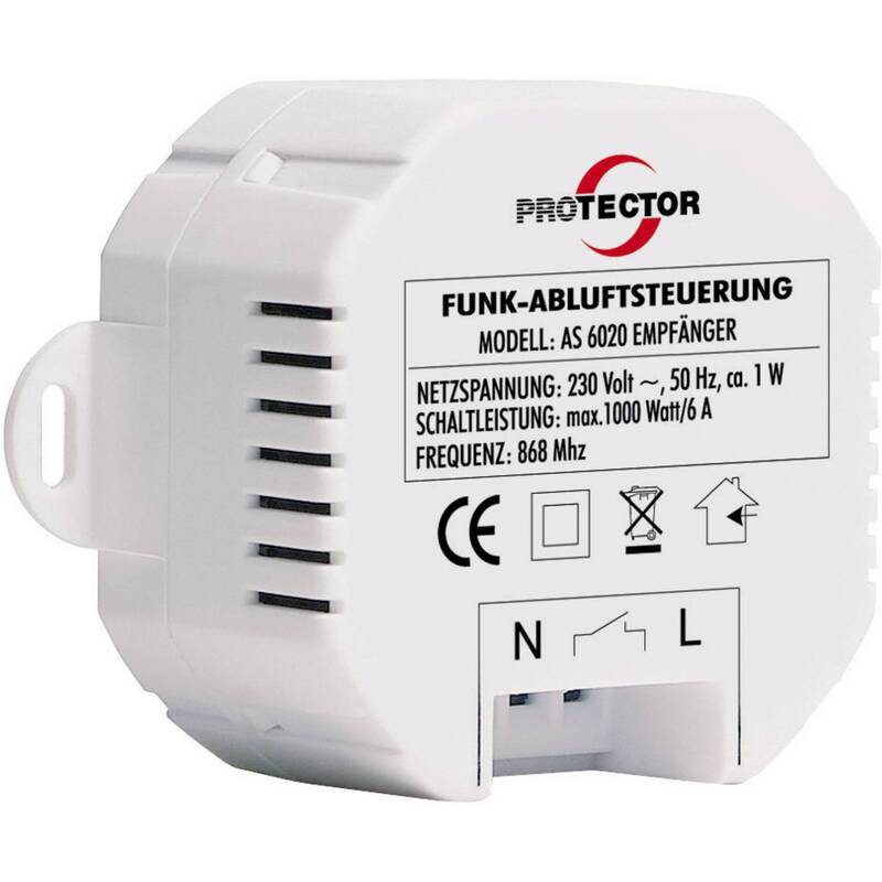 Protector Funk-Abluftsteuerung AS 6020.3 1000 W Weiß Braun - 4260070566028