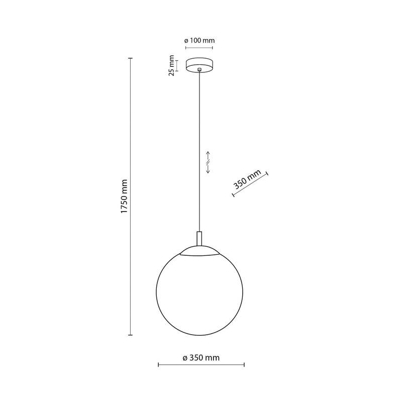 Hängeleuchte Esme Pendelleuchte Lampe dimmbar E27 schwarz Ø35cm 1-flammig - 5901780556716