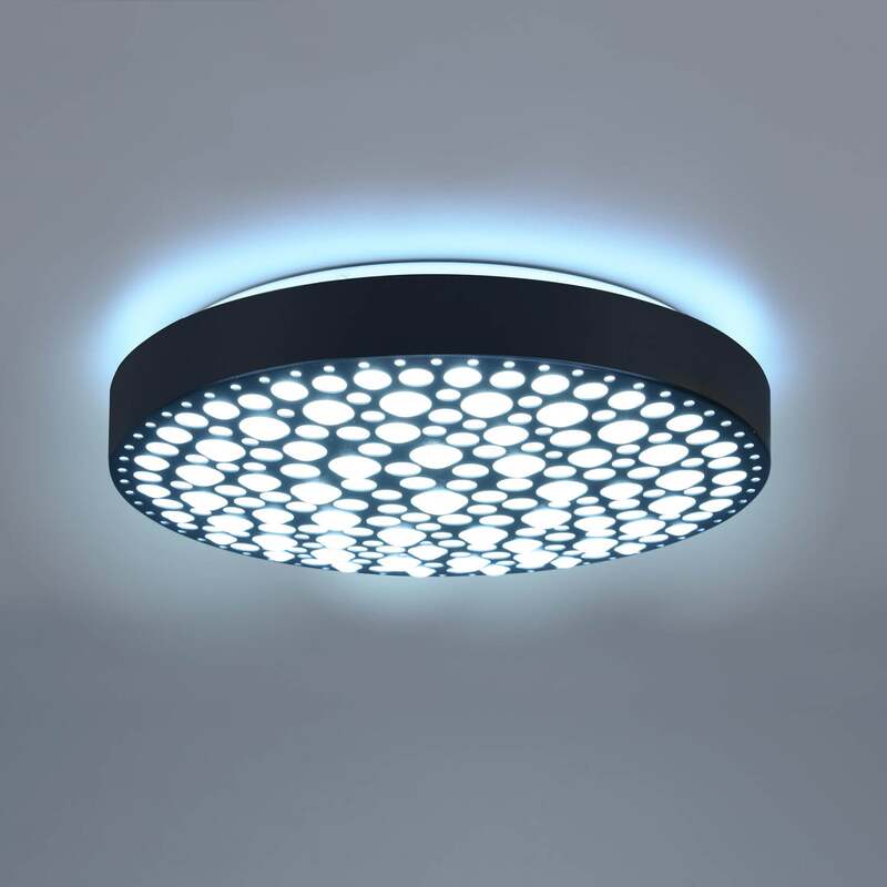 Reality Deckenlampe Chizu LED dimmbar RGB Lampe Leuchte schwarz Ø40,5cm - 4017807538328