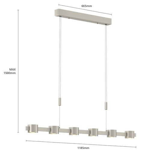 Rothfels Niro LED-Pendelleuchte Hängelampe Deckenlampe Lampe höhenverstellbar - 4251096523027