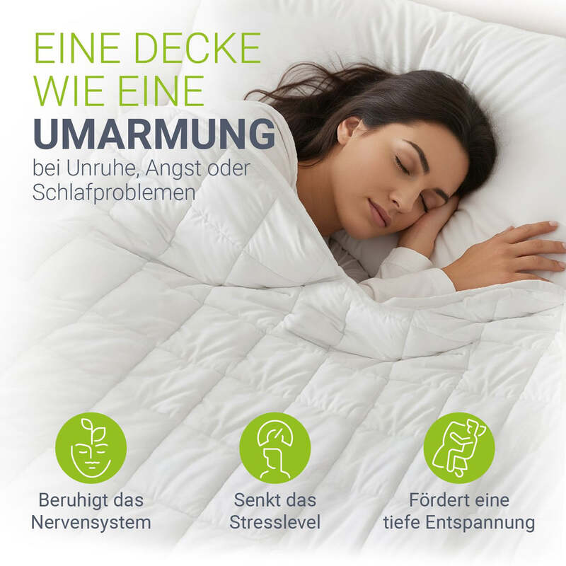 Gewichtsdecke Therapiedecke 135x200cm Beruhigung Entspannung Stressabbau 7 kg - 4262437185187