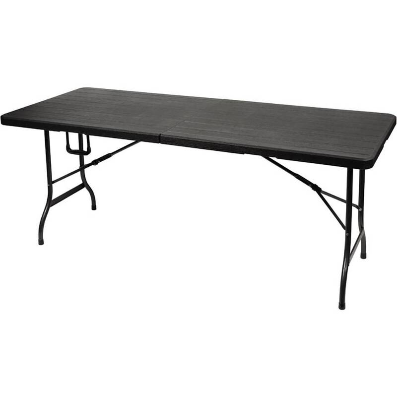 Perel Campingtisch Klapptisch Schwarz FP180W Outdoor Tisch 100kg belastbar - 5410329689919