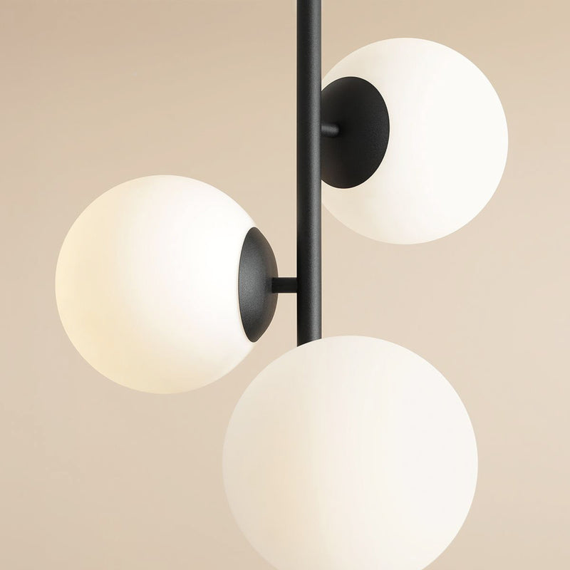 Dione Deckenleuchte Lampe Deckenlicht opal schwarz 3 flammig SIEHE TEXT/FOTO - 5904798657505