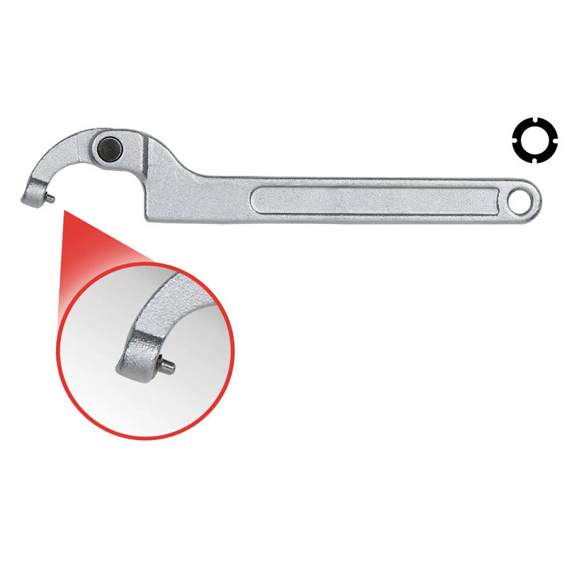 KS Tools Hakenschlüssel Maulschlüssel Kreuzlochmuttern Metrisch 50-80mm CV Stahl - 4042146544440