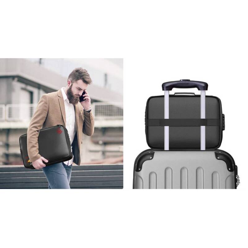 KH-Security Dokumententasche Aufbewahrung Tasche feuerfest Zahlenschloss Schw359 - 4036126012036