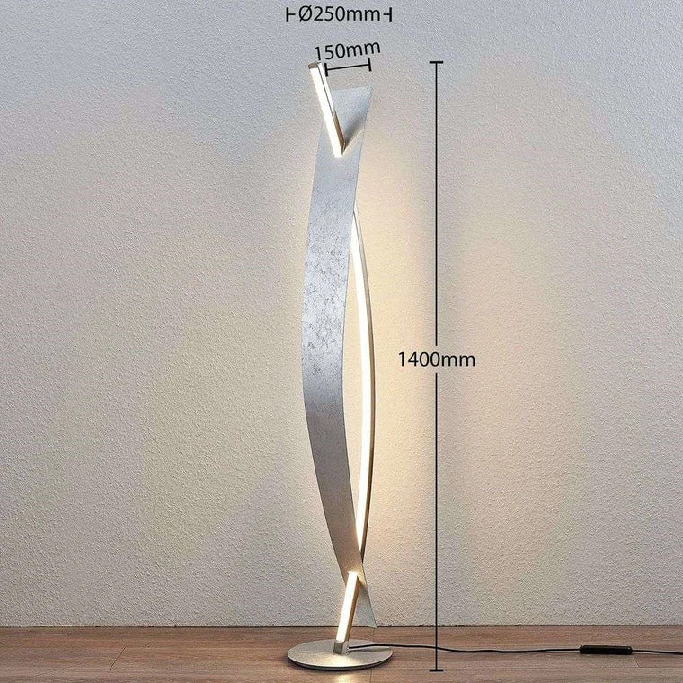Lucande Stehleuchte Stehlampe LED Marija silber dimmbar Beleuchtung Raum - 4251096553642