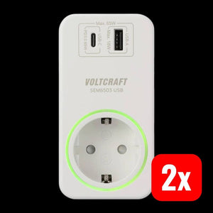 B-Ware VOLTCRAFT Energiekosten-Messgerät SEM6503 USB-Schnittstelle Datenexport 3680W