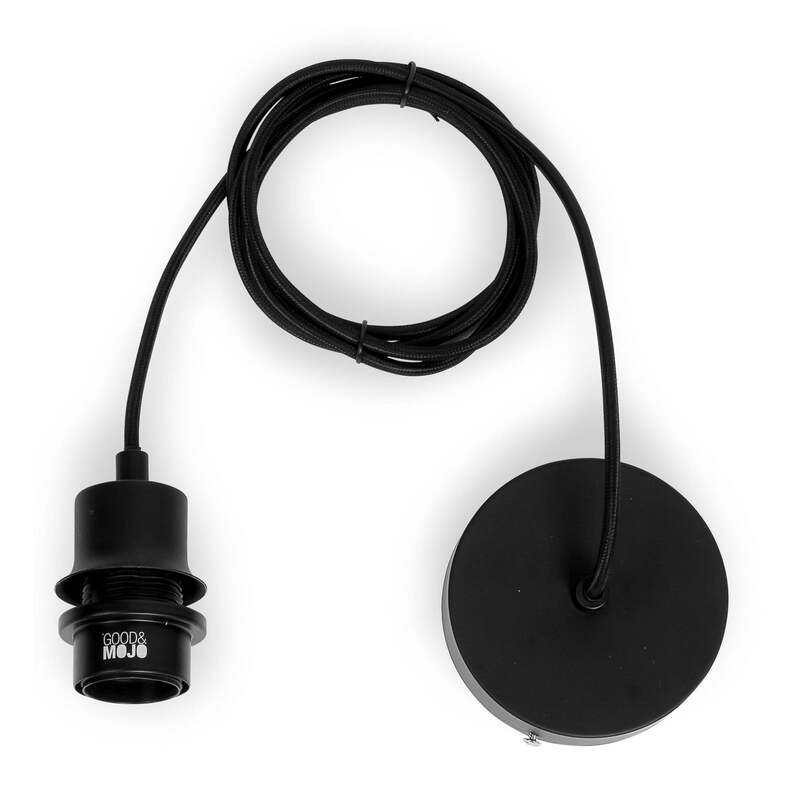 Good&Mojo Hängeleuchte Pendelleuchte Bhutan LED Lampe dimmbar creme schwarz - 8716248085755