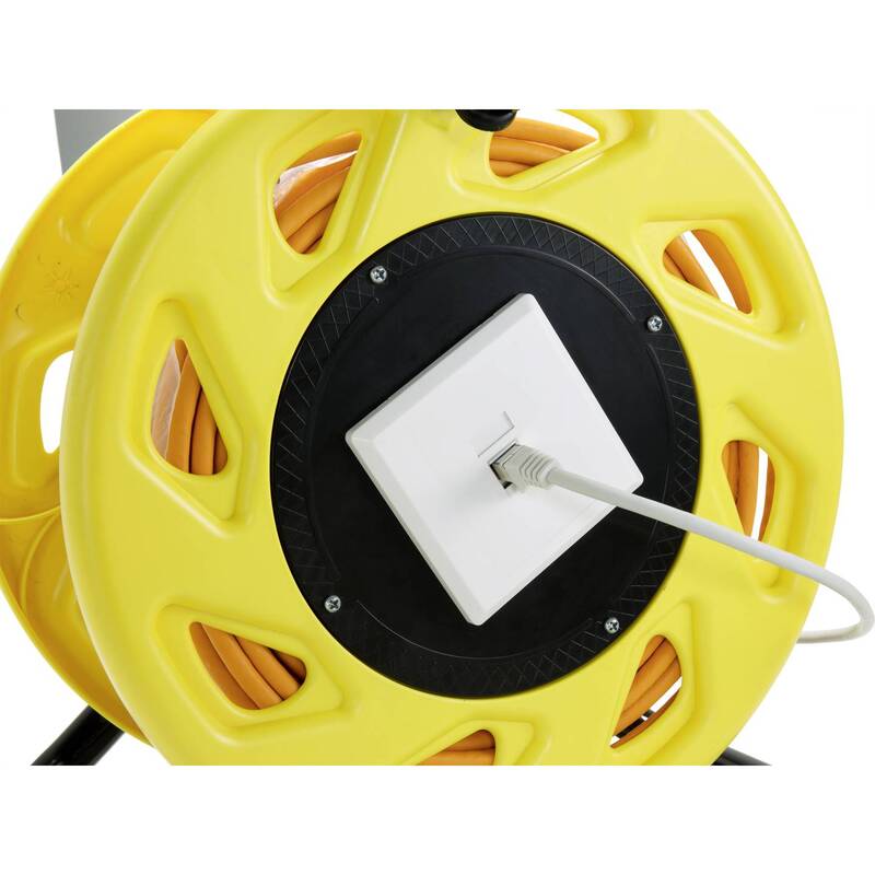 Renkforce Netzwerk Kabeltrommel RJ45 CAT 7a S/FTP 50m orange rund flexibel - 4064161019093