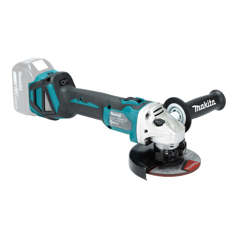 Makita Winkelschleifer DGA513Z Akku Trennschleifer 18V 125mm 3000-8500min-1 blau - 0088381853590