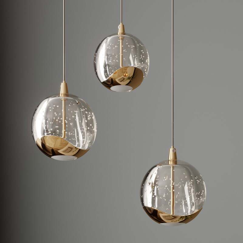 Lucande Pendelleuchte Hängeleuchte Hayley LED Lampe Leuchte gold Ø25cm 3-flg - 4251096562453