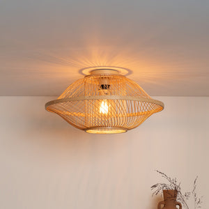 B-Ware GOOD & MOJO Deckenlampe Maui LED Hängelampe Lampe dimmbar natur Ø50cm 25cm