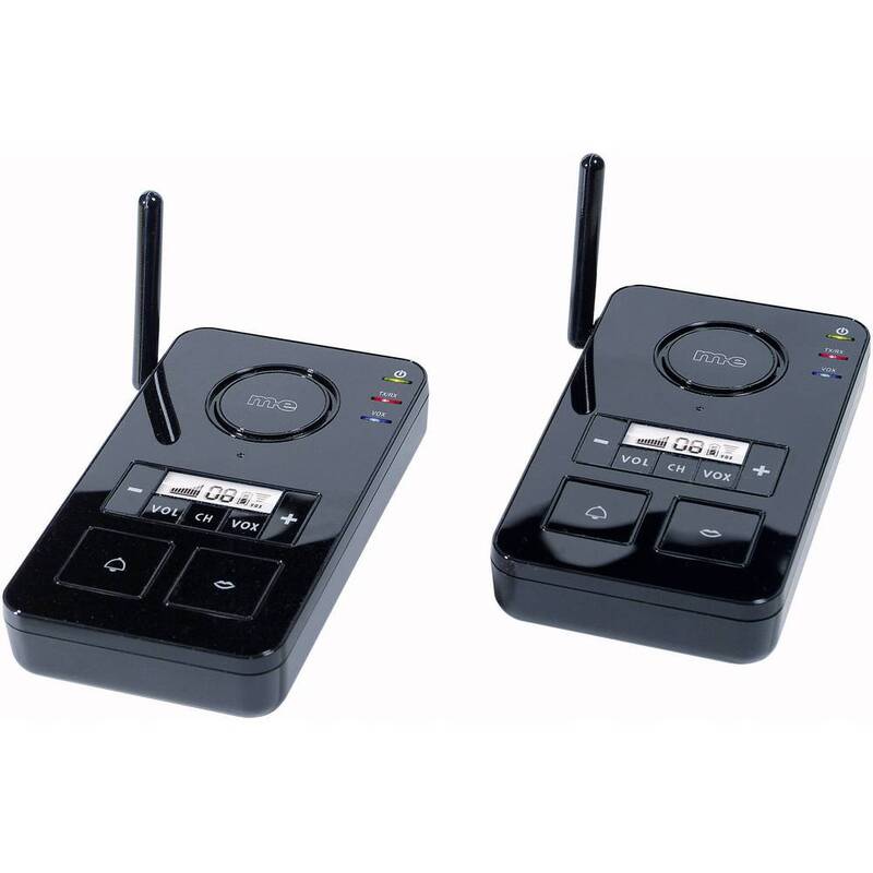 m-e Funk-Sprechanlage FS 2.1 Gegensprechanlage Funk 446 MHz 2000 m Set schwarz - 4250109112227