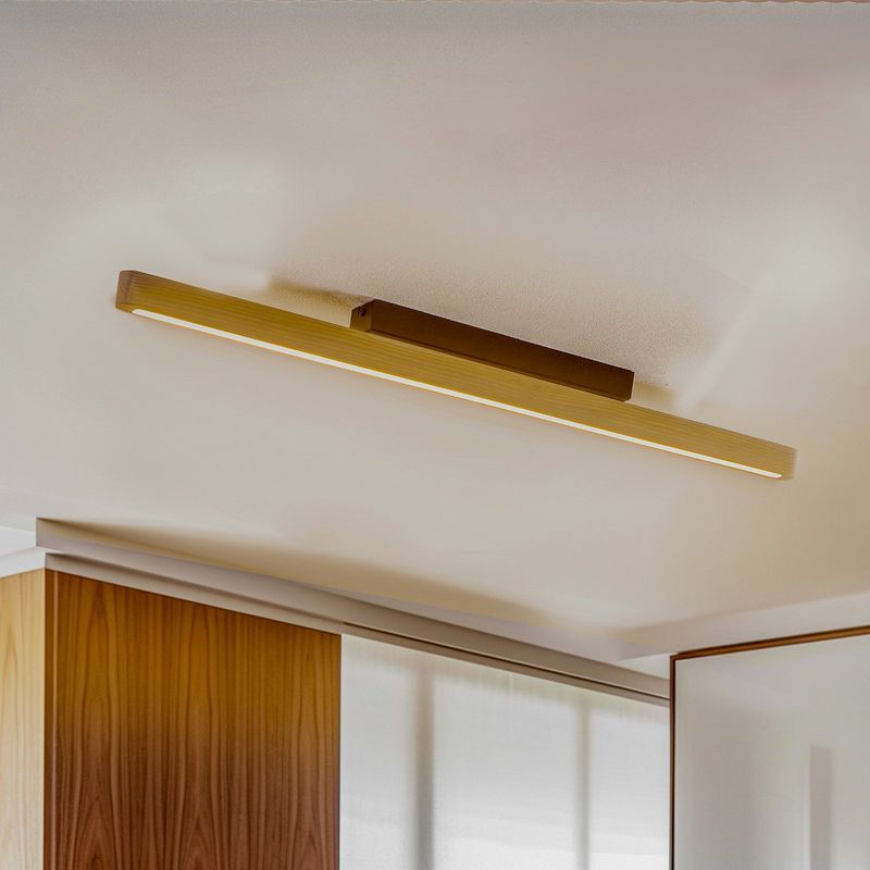 Euluna Deckenleuchte Lampe LED Forrestal Kiefernholz grau schwarz warmweiß 90 cm - 5907642763407
