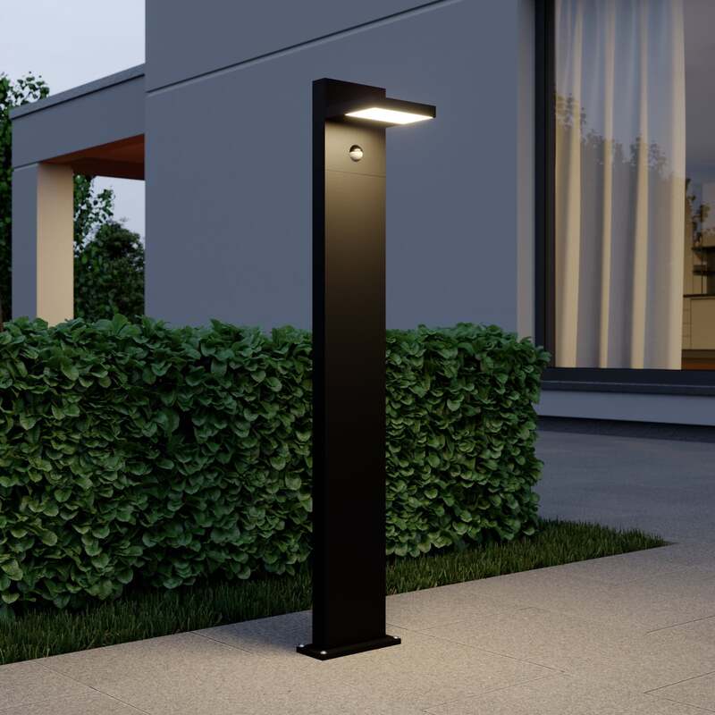Lucande Wegeleuchte Silvan LED Gartenleuchte Pollerleuchte anthrazit 100cm - 4251096556759