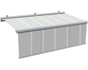 B-Ware Vernazza Halbkassettenmarkise 5x3 Motor Fernbedienung Nothandkurbel grau