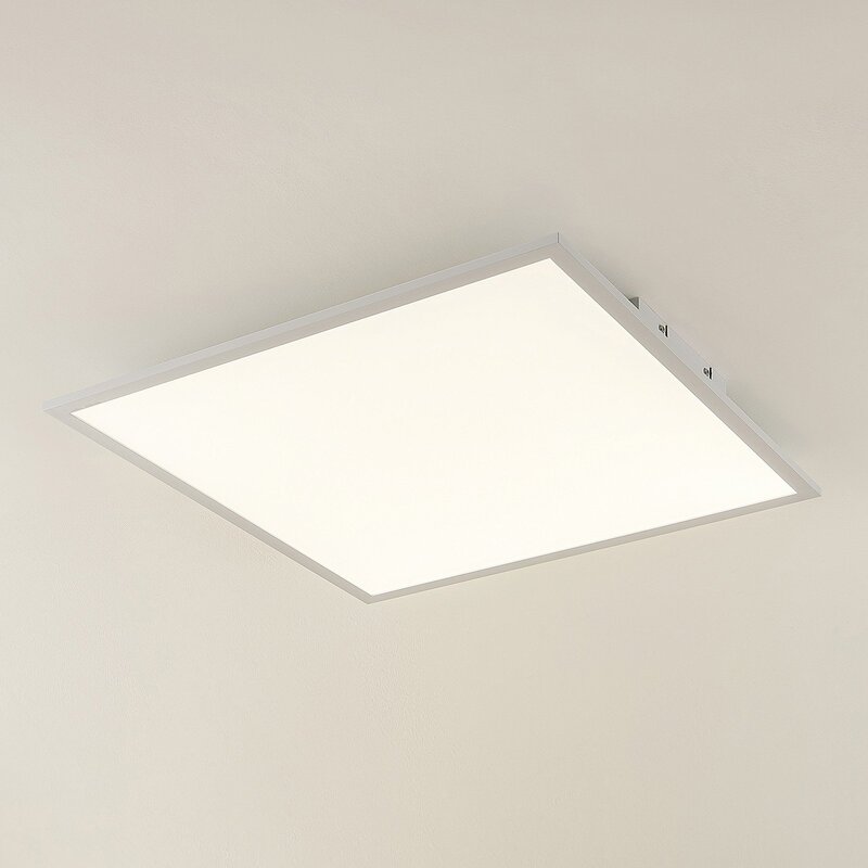 Lindby LED Panel Deckenleuchte Raumbeleuchtung Quais Aluminiumrahmen Weiß quadra - 4251096581584
