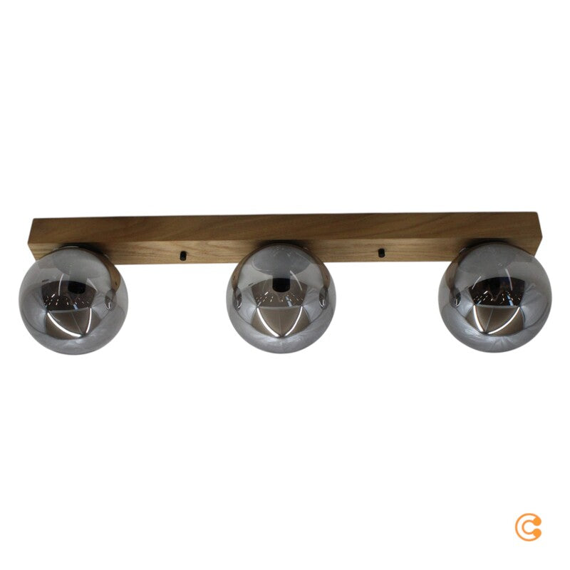 JUST LIGHT Deckenleuchte Lampe Green Widow Glaskugeln dreiflammig schwarz grau - 4043689994914