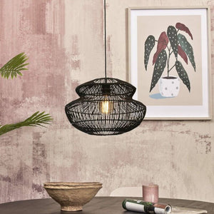 B-Ware GOOD & MOJO Zanzibar Hängeleuchte Pendelleuchte Lampe schwarz 40x30cm