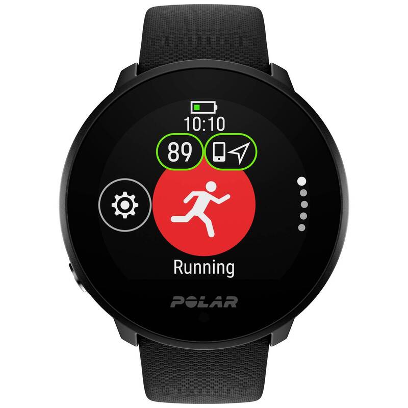 Polar Pulsuhr Fitnessuhr Unite Schwarz Silikon Sportuhr mit Sensor wasserdicht - 0725882064260