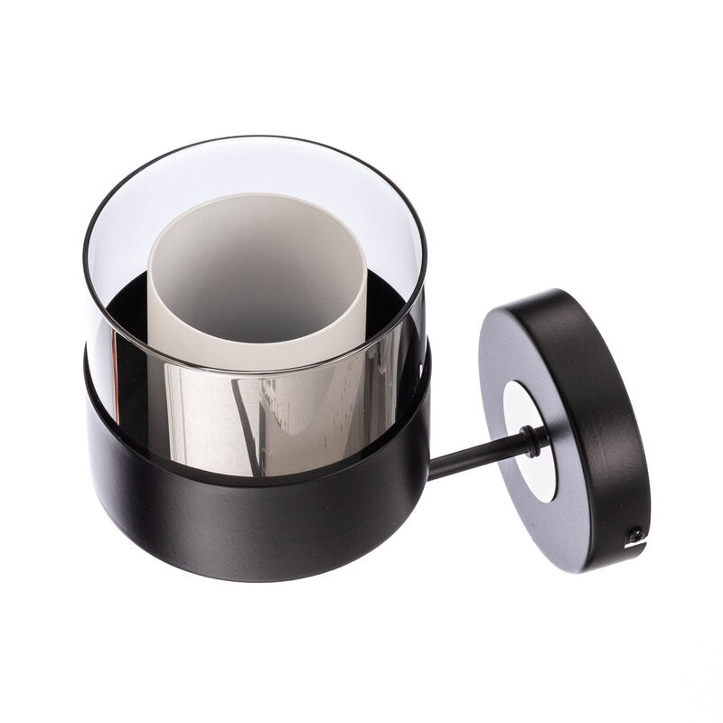 Avonni Wandleuchte AP-4288-1BSY Lampe Wandlampe Metall E27 Glas Schwarz - 8698957161800