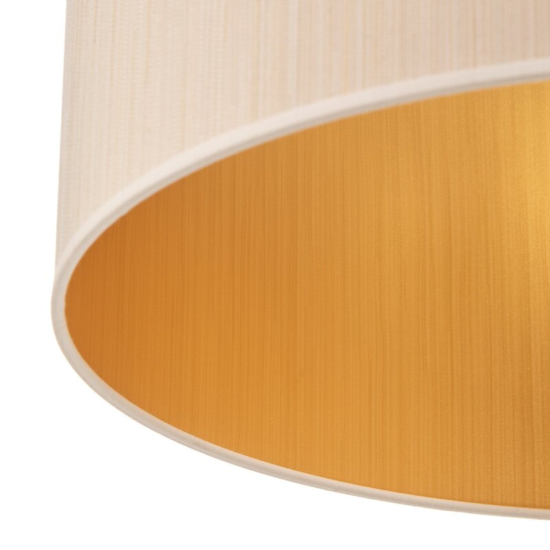 Deckenleuchte Lampe Essex strukturierter Stoff Textil gold Kunststoff - 5903689180474