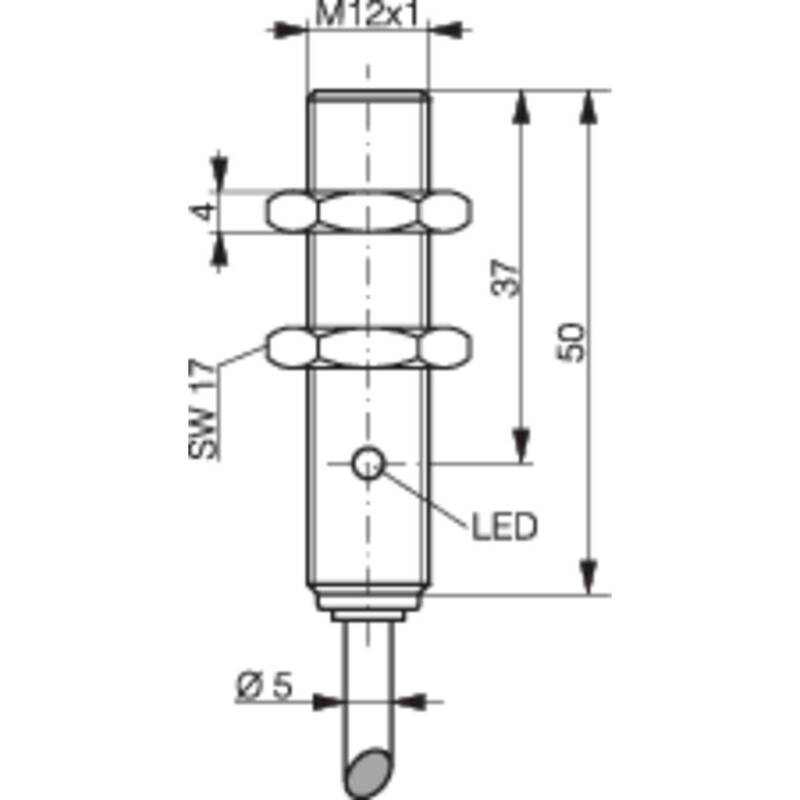 Contrinex DW-AD-523-M12 Induktiver Näherungsschalter -Sensor M12 bündig PNP - 2050000033841