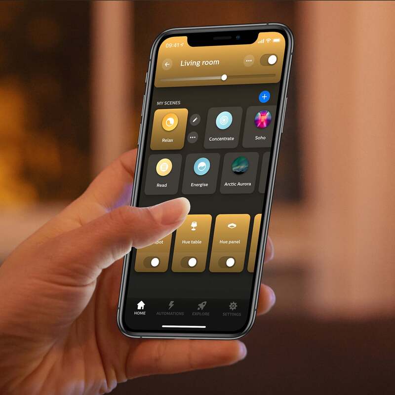 Philips Hue Deckenlampe Aurelle LED Leuchte dimmbar schwarz 120x30cm IP20 3550lm - 8720169329034