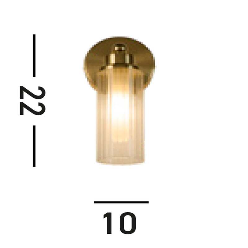Searchlight Wandleuchte Imperial LED Lampe dimmbar messing Stahl Glas IP44 - 5053423271958