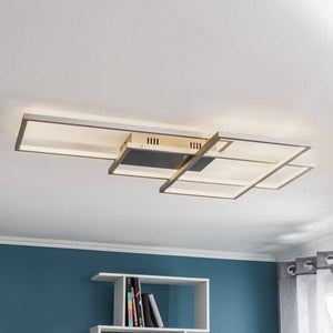 B-Ware Lindby Deckenlampe Deckenleuchte LED WiZ App steuerbar RGBW nickel dimmbar