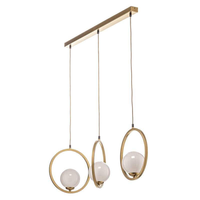 Euluna Hängeleuchte Vienna Hängeleuchte Lampe Opalglas messing 3-flammig E14 - 5902693755746