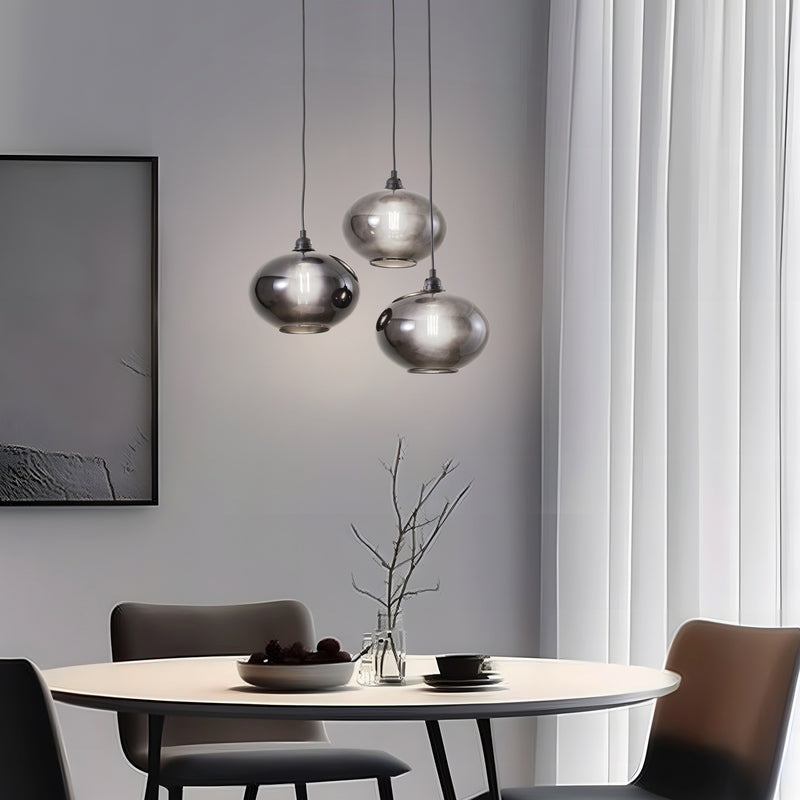 Hängelampe Goossens Smoked 051 3-flammig Glas Ø27cm E27 LED Rauch - 8681875991796