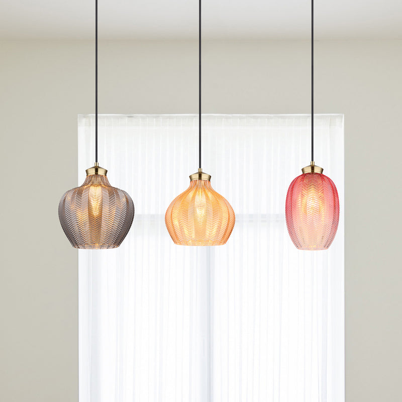 Globo Hängelampe Hängeleuchte Jessica LED Pendelleuchte dimmbar bunt 90cm 3-flg - 9007371475124