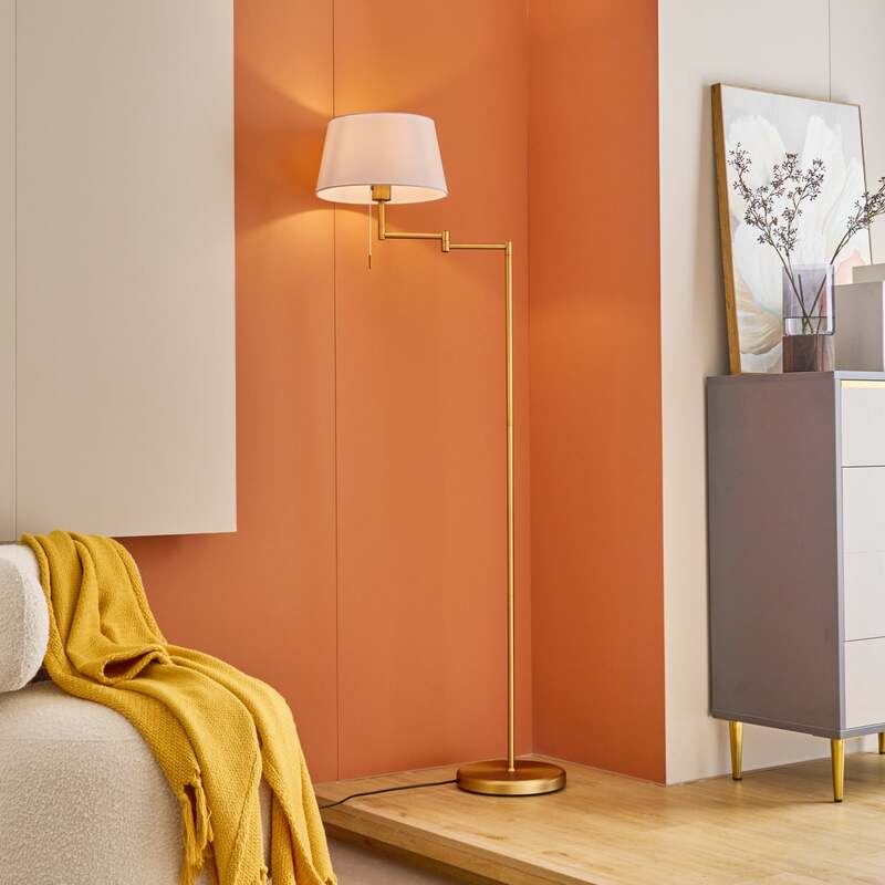 Lindby Ismene Stehleuchte Lampe Stehlampe Arm schwenkbar Wohnzimmer Beleuchtung - 4251911771282