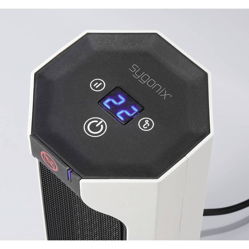 Sygonix PTC-Heizgerät 1800 W mit Timer und Überhitzungsschutz, weiß - 4064161407517