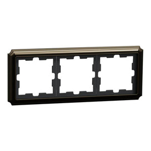 B-Ware Merten D-Antik Metallrahmen 3-fach Zamak Moccametallic IP20 Unterputzmontage